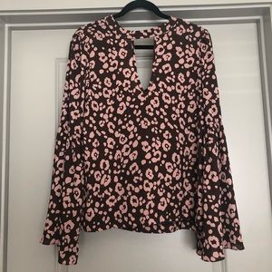 Buddy Love cheetah bell sleeve shirt. Worn once.